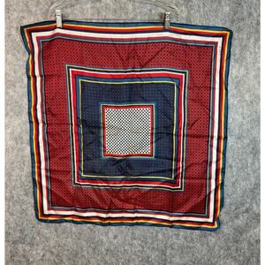 ECHO 26x26 Vintage Square Colorful 100% Pure Silk Scarf